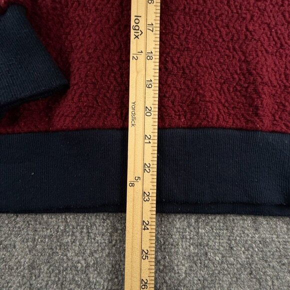 Patagonia Wool Polyester Blend Fleece Jacket Small Red 1/4 Zip Logo Woolyester - Picture 5 of 14
